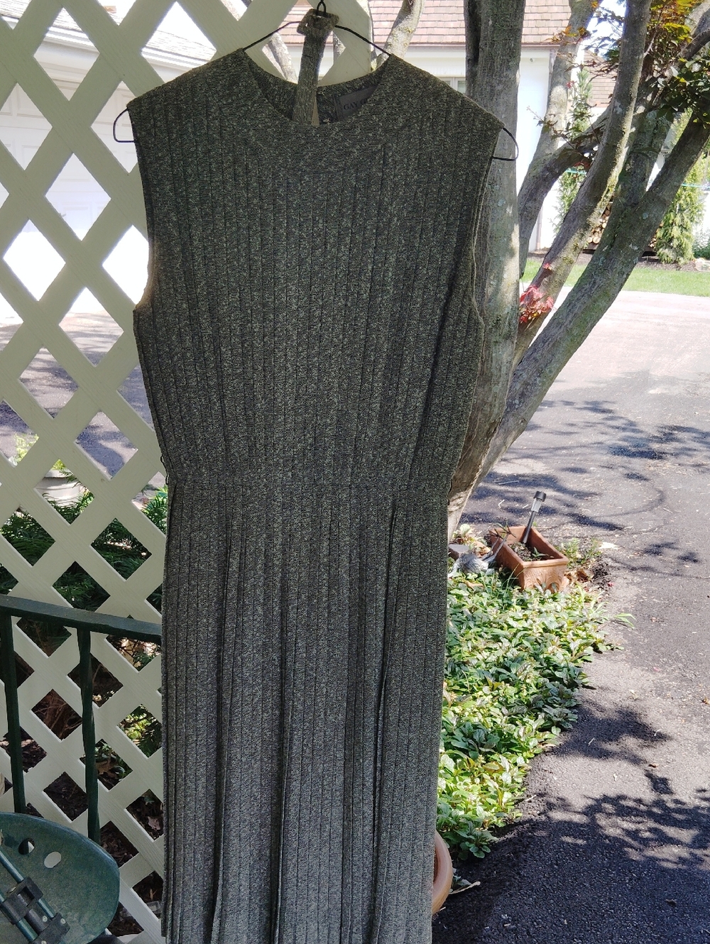 Gibson Gray Tweed Knit Dress